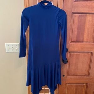 elegant navy blue dance costume